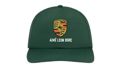 Pre-owned Aimé Leon Dore Men's Aime Leon Dore X Porsche Nylon Logo Hat In Green