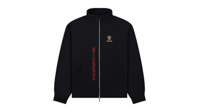 Pre-owned Aimé Leon Dore Men's Aime Leon Dore X Porsche Nylon Track Jacket In Black