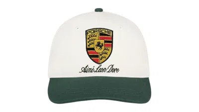 Pre-owned Aimé Leon Dore Men's Aime Leon Dore X Porsche Colorblock Logo Hat In Cream In White