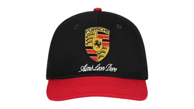 Pre-owned Aimé Leon Dore Men's Aime Leon Dore X Porsche Colorblock Logo Hat In Black
