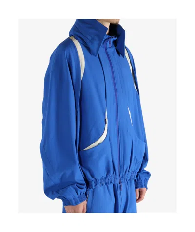 Ader Error Zip-up Panel Jacket In Blue