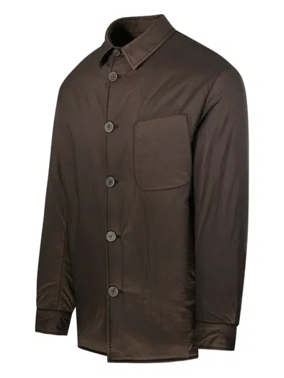 Hevo Bari Shirt Jacket In Brown