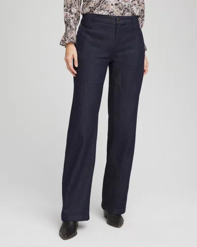 Chico's Petite High-rise Trouser Jeans In Cedar Rinse In Blue