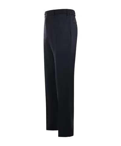 Pt01 Pleated Zipper Casual Pants In Black