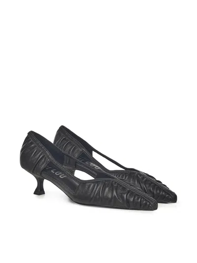 Bibi Lou 50mm Rigel Ruched Pumps In Black