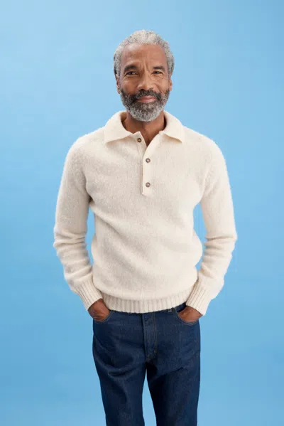 Alex Mill X J.press Shaggy Dog  Oliver Polo In Neutral