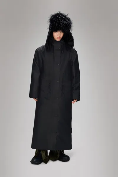 Rains Nome Vision Longest Jacket In Black