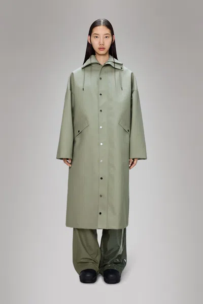 Rains Vision Rain Jacket Long In Green