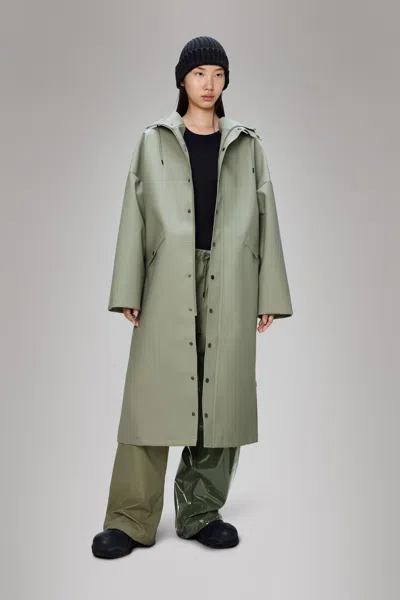 Rains Vision Rain Jacket Long In Green