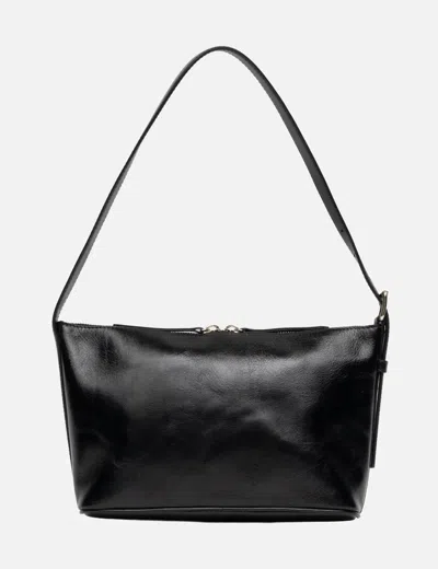 Apc A.p.c. Calfskin Shoulder Bag With Top Handle In Black