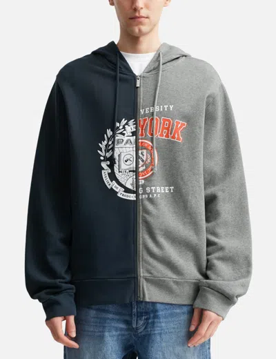 Apc A.p.c. Two-tone Cotton A.p.c. X Marc Jacobs Sweatshirt In Blue