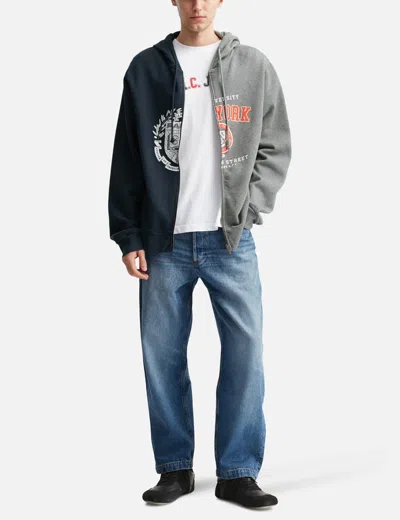 Apc A.p.c. Two-tone Cotton A.p.c. X Marc Jacobs Sweatshirt In Blue