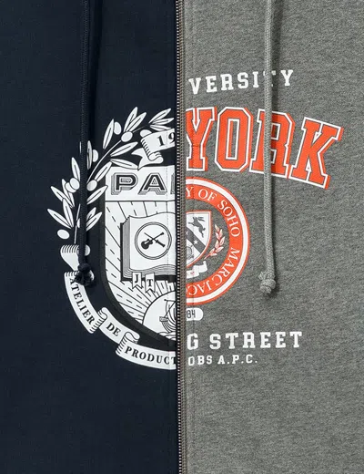 Apc A.p.c. Two-tone Cotton A.p.c. X Marc Jacobs Sweatshirt In Blue