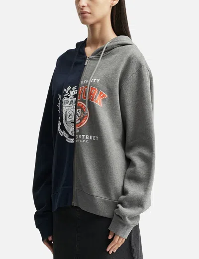 Apc A.p.c. Two-tone Cotton A.p.c. X Marc Jacobs Sweatshirt In Blue