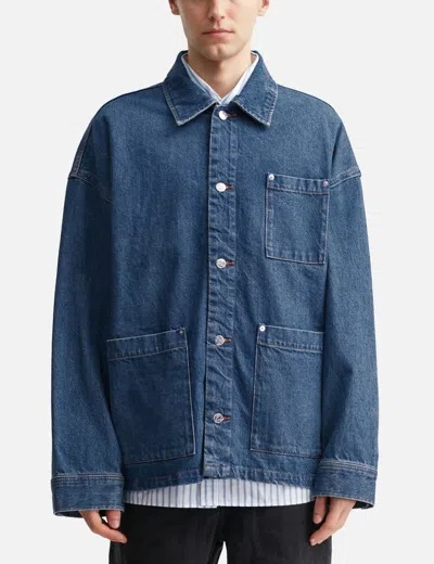 Apc A.p.c. X Marc Jacobs Denim Unisex Jacket In Blue