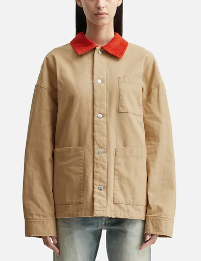 Apc A.p.c. X Marc Jacobs Stoned Canvas Unisex Jacket In Multi