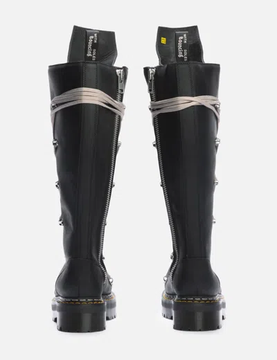 Rick Owens X Dr. Martens 1b60 Quad Sole Pentalace Boot In Black