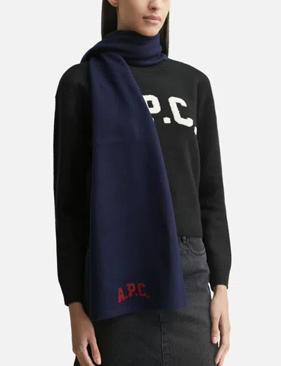 Apc Jesse Scarf In Blue
