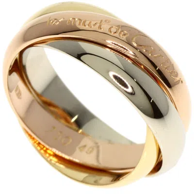 Pre-owned Cartier Trinity Pink White Yellow Band Ring () In Multi