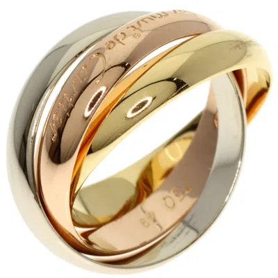 Pre-owned Cartier Trinity Pink White Yellow Band Ring () In Multi