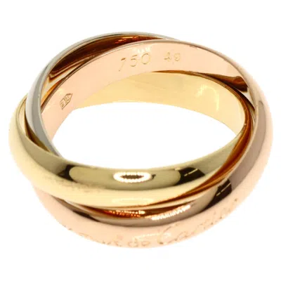 Pre-owned Cartier Trinity Pink White Yellow Band Ring () In Multi