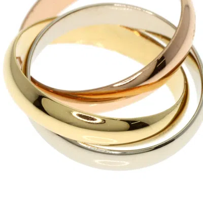 Pre-owned Cartier Trinity Pink White Yellow Band Ring () In Multi