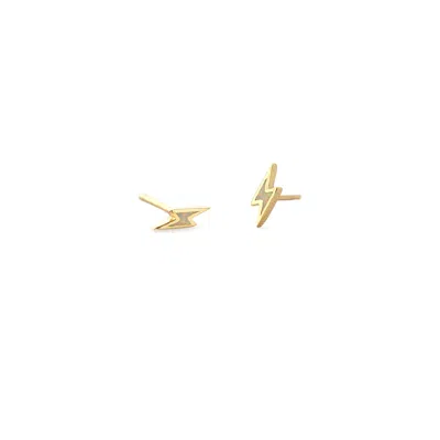 Kris Nations Women's Opal Lightning Bolt Stud Earrings In Gold