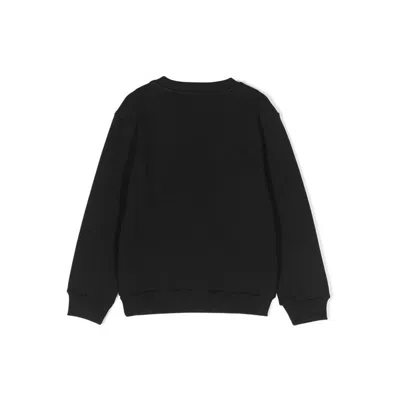Balmain Kids Box Logo Cotton Sweatshirt In Black
