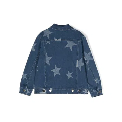Stella Mccartney Kids Star Print Denim Jacket In Blue