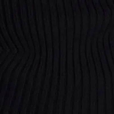 Kenneth Cole Asymmetrical Ribbed Mock Neck Sweater In Black