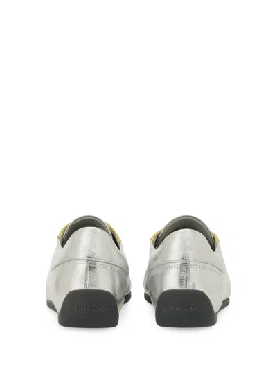 Paloma Wool Smooth Leather Sneakers With Metallic Finish In Multi