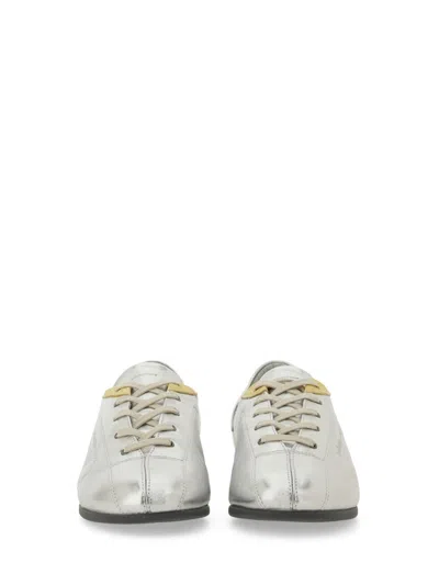 Paloma Wool Smooth Leather Sneakers With Metallic Finish In Multi