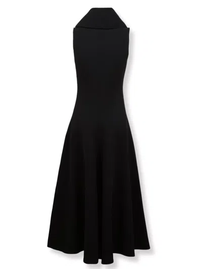 Jacquemus Sleeveless Black Midi Dress In Black