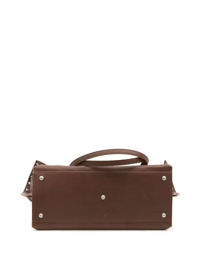Zanellato Medium Leather Tote Bag With Metal Accents