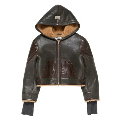 Acne Studios Brown Jackets Women In Brown