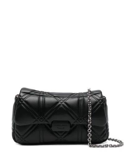 Emporio Armani Quilted Chain Clutch Bag In Black