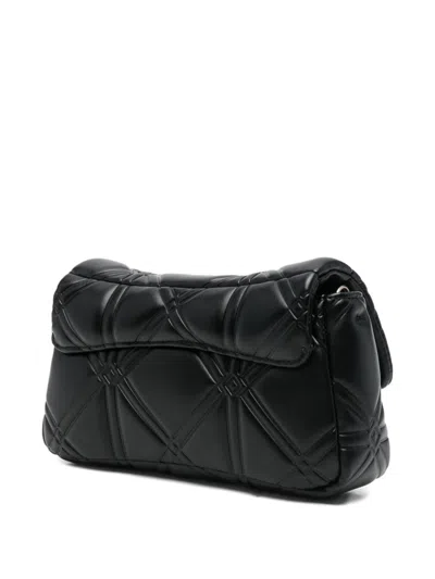 Emporio Armani Quilted Chain Clutch Bag In Black