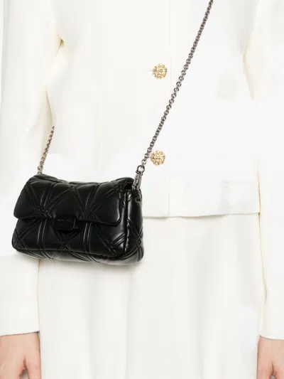 Emporio Armani Quilted Chain Clutch Bag In Black