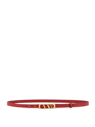 Valentino Adjustable Belts Gold-tone Buckle In Red