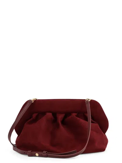 Themoire' Bios Suede Shoulder Bag In Burgundy
