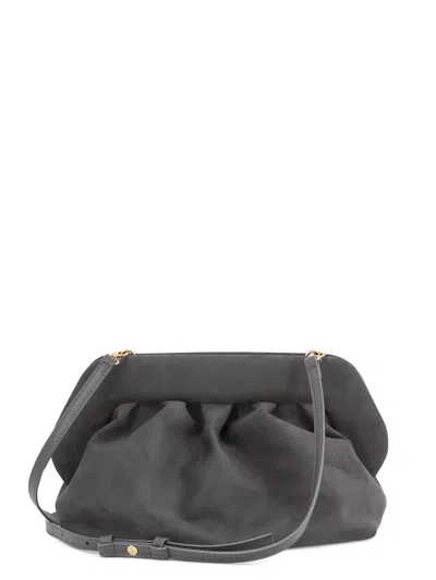 Themoire' Bios Suede Shoulder Bag In Gray