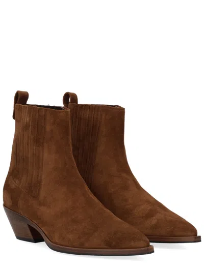 Roberto Festa 40mm Aurea Pull-tab Ankle Boots In Brown