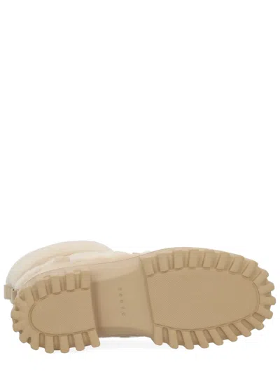 Hogan Cream Boots In Neutral