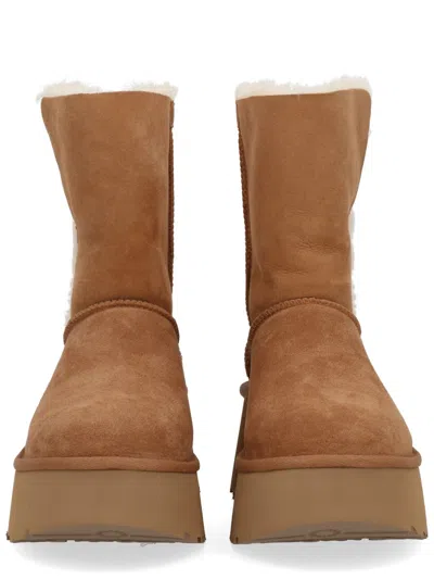 Ugg Mid-calf Shearling-lined Brown Boots In Brown