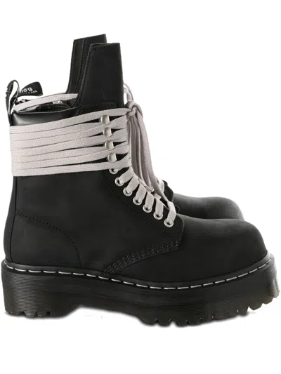 Dr. Martens X Rick Owens Boots Blacks And Greys In Black
