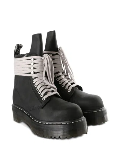 Dr. Martens X Rick Owens Boots Blacks And Greys In Black