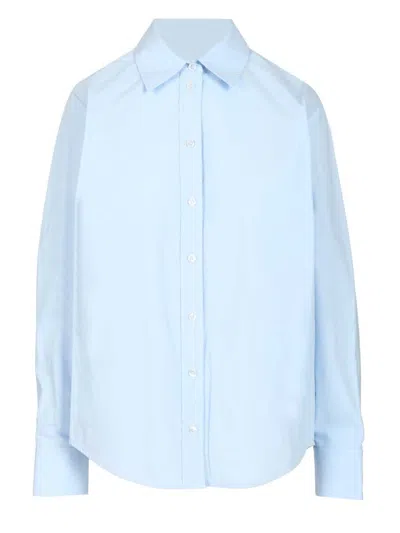 Alexander Wang Women Shirt With Removable Logo Tag In Blue