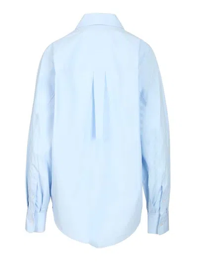 Alexander Wang Women Shirt With Removable Logo Tag In Blue