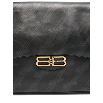 Balenciaga Printed Leather Medium Darling Shoulder Bag In Black