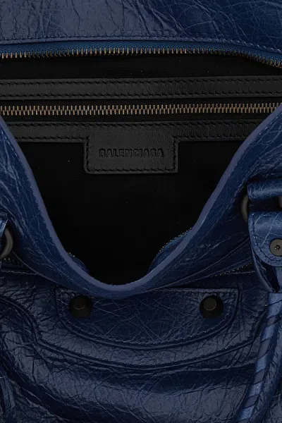 Balenciaga Women Le City Medium Shoulder Bag In Blue